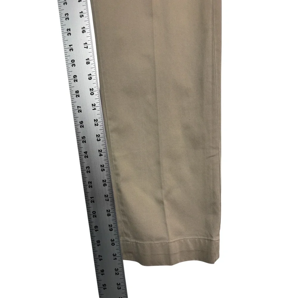 Polo Ralph Lauren 30x32 Khaki Chino Dress Pants Flat Front Cotton Slim Fit Mens